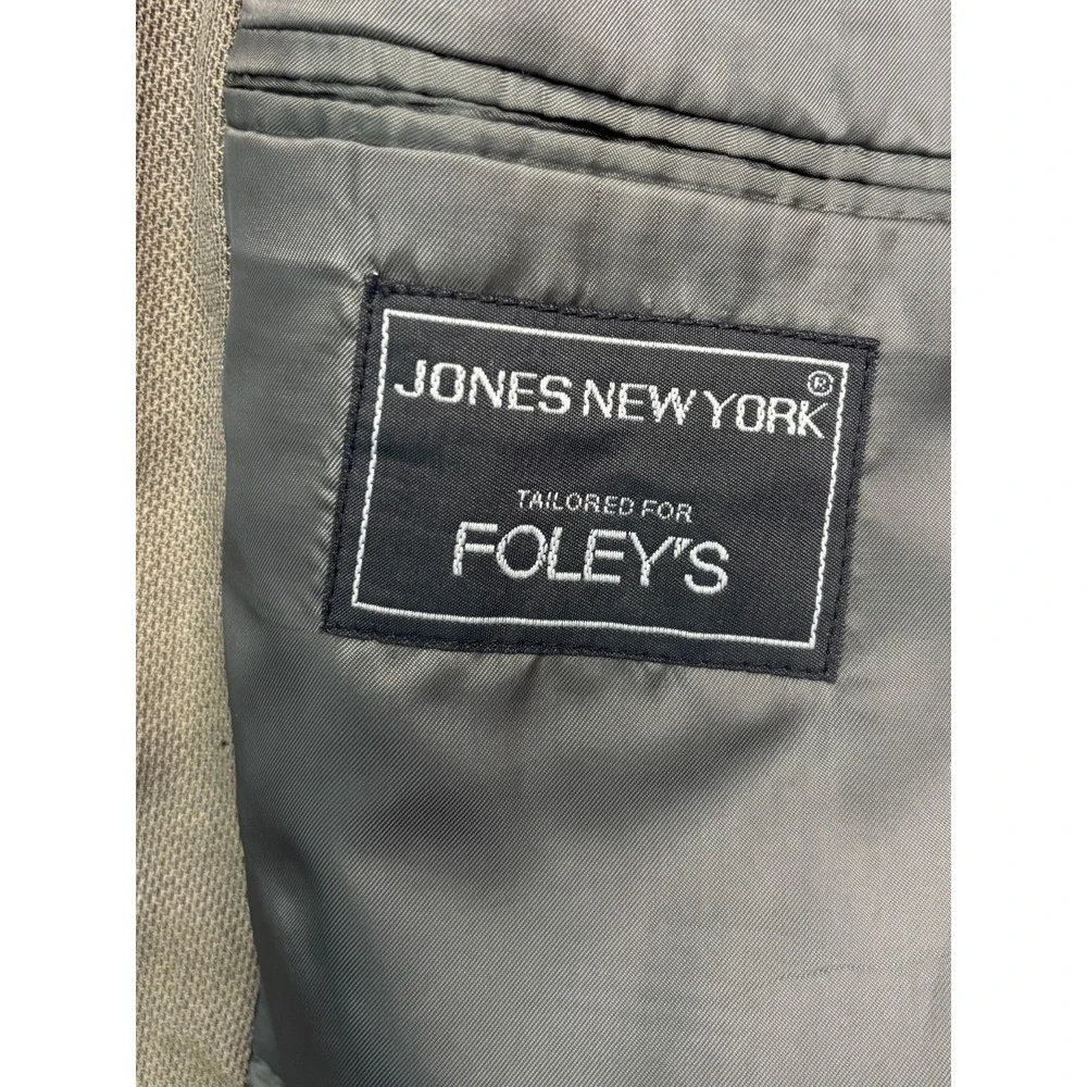 vtg 90s Jones New York 46R‎ Brown Double Breasted Blazer Jacket Wool Sport Coat